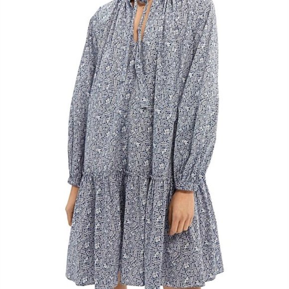 SCOTCH & SODA dress Sz SMALL long sleeves  ORGANIC COTTON light SUMMER BOHO CHIC - Picture 1 of 13